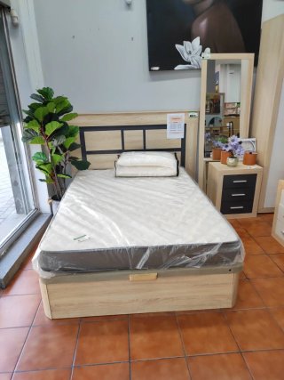 Canapé abatible madera y tela