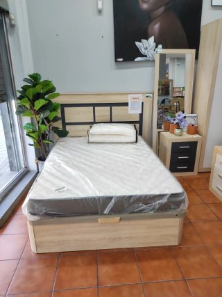 Canapé abatible madera y tela