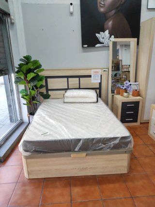 Canapé abatible madera y tela