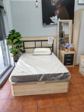 Canapé abatible madera y tela