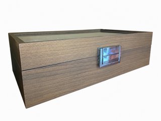 Caja para 10 relojes de madera y cristal
