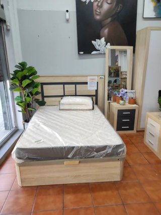 Canapé abatible madera y tela