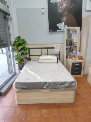 Canapé abatible madera y tela
