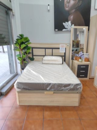 Canapé abatible madera y tela