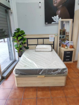 Canapé abatible madera y tela