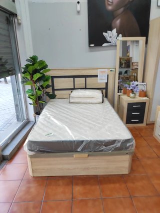 Canapé abatible madera y tela