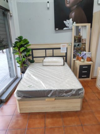 Canapé abatible madera y tela