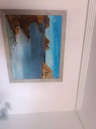 Cuadro al óleo paisaje marino 90x110
