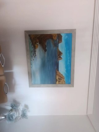 Cuadro al óleo paisaje marino 90x110