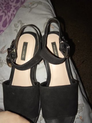 Sandalias Pull&Bear Plataforma Mujer Negras