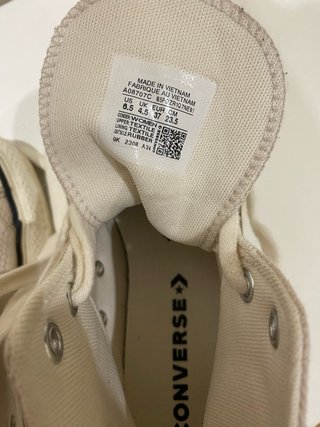Tenis Converse Beige y Blanco