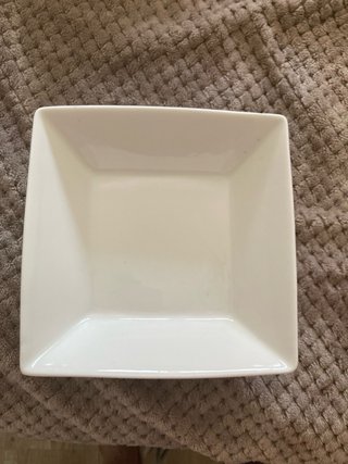Platos Cuadrados Porcelana Blanca