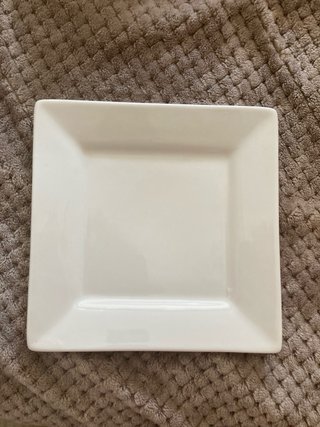 Platos Cuadrados Porcelana Blanca
