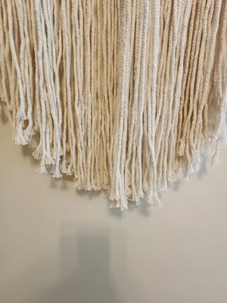 Tapiz Macramé Beige Algodón