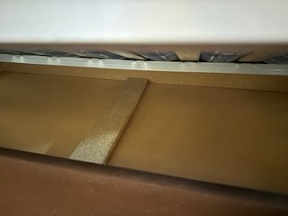 Sofá Cama Tela Hojas Marrón y Azul