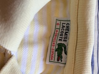 Polo Lacoste Vintage Rayas Talla L