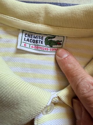 Polo Lacoste Vintage Rayas Talla L