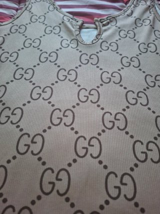 Precioso vestido largo estampado GG