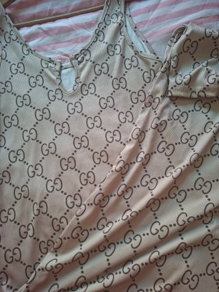 Precioso vestido largo estampado GG