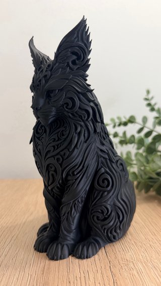 Escultura Gato Maine Coon | 19cm