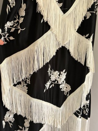 Conjunto Top Fruncido y Falda Flecos