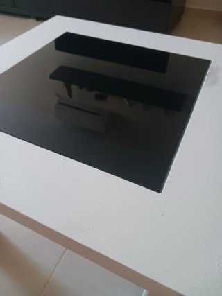 Mesa de centro moderna blanca y negra