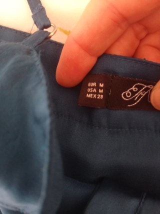Zara Top Lencero Azul Talla M
