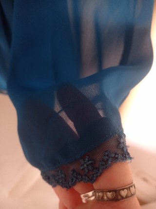 Zara Top Lencero Azul Talla M
