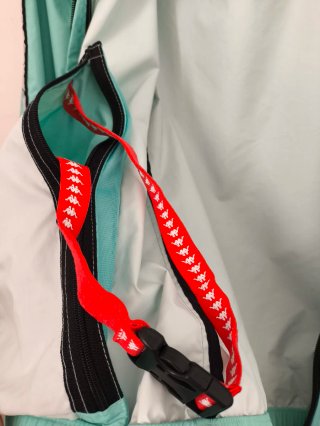 Chaqueta Kappa Verde Agua con Capucha