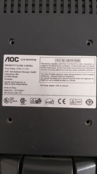 Monitor TFT 15 pulgadas