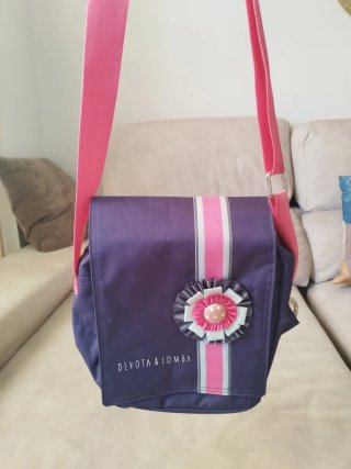 Bolso DEVOTA & LOMBA morado y rosa
