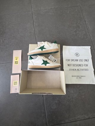 Golden Goose Ballstar Verde e Branco