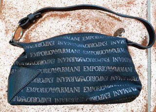 Mini Bag Emporio Armani Nera – Logo All-Over