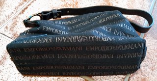 Mini Bag Emporio Armani Nera – Logo All-Over