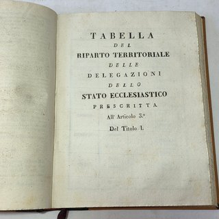 Libro Antico 1816 Moto Proprio di Papa Pio Settimo