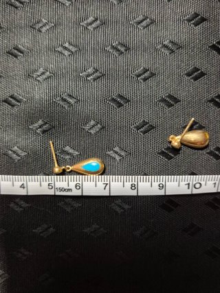 Pendientes Oro Lágrima Turquesa