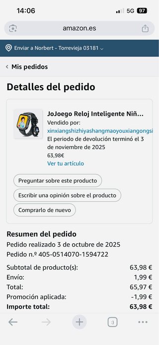 Reloj inteligente para niños