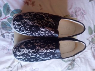Zapatillas lona mujer talla 37 cuña 2cm