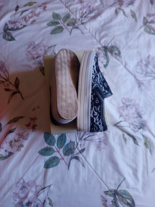 Zapatillas lona mujer talla 37 cuña 2cm