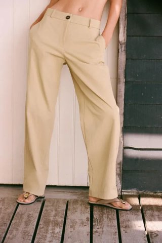 Traje chaqueta pantalón Zara, talla S, tostado.
