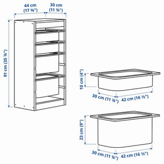 Estantería Ikea 4 cajones madera