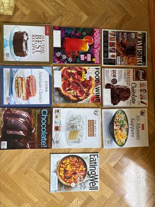 Revista de receta de comida en Ingles