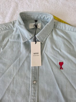 Camisa Ami Paris Denim Azul