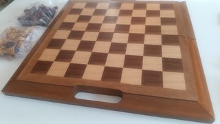 Ajedrez, Damas y Backgammon (Plegable de Madera)