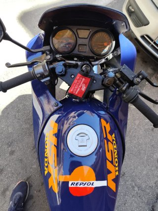Honda NSR75F azul y verde