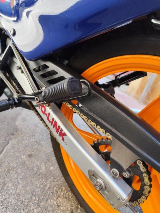 Honda NSR75F azul y verde