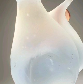 Gatto in vetro satinato