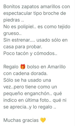 Zapatos amarillos con bolso de regalo