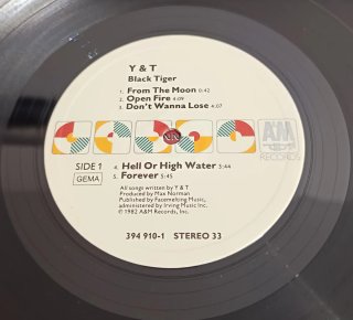 Vinilo de Y&T álbum  "Black Tiger"