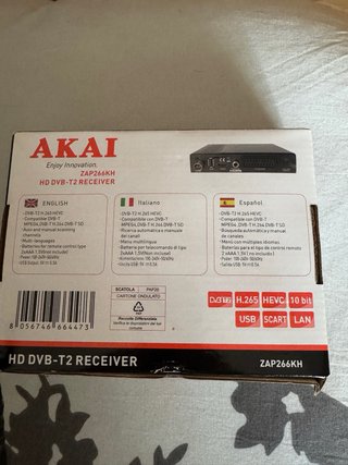 Decodificador AKAI HD DVB-T2 ZAP266KH